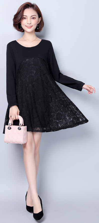 GW2047 Trendy Dress Black