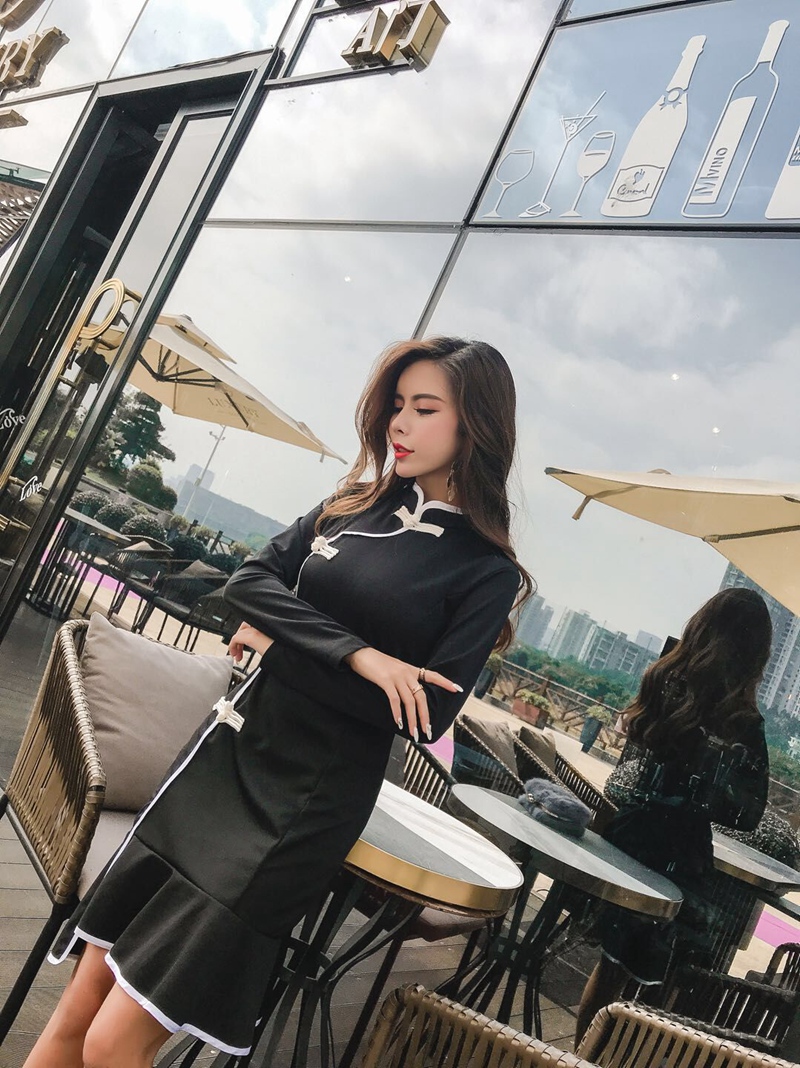 EW20497 Elegant Dress Black
