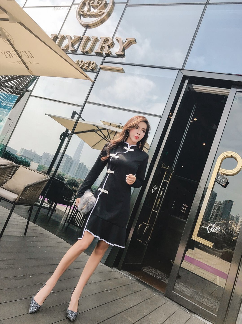 EW20497 Elegant Dress Black