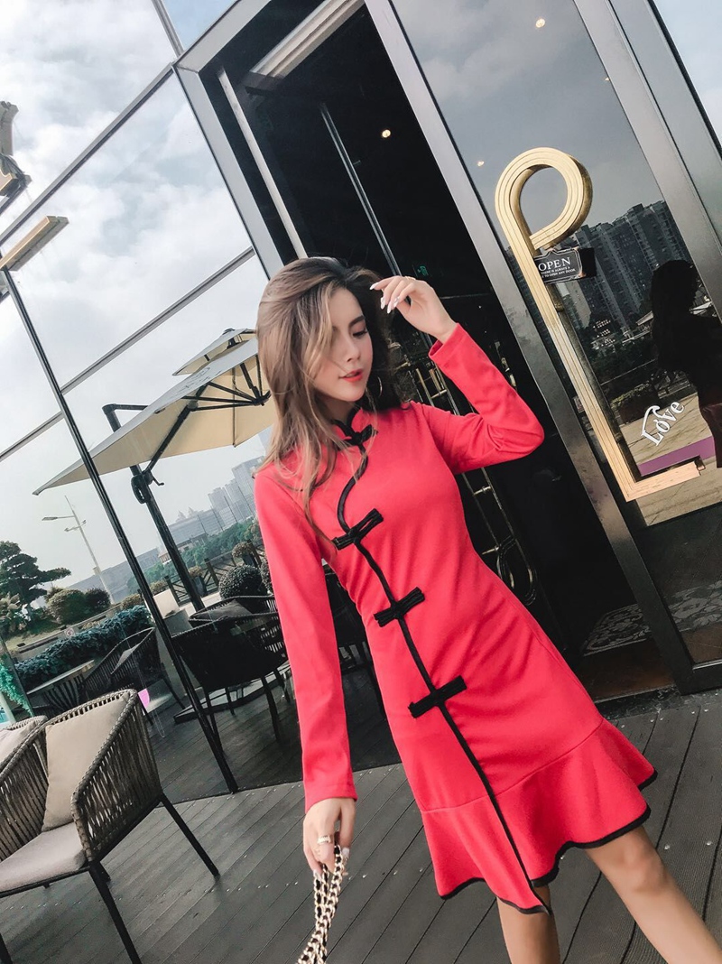 EW20497 Elegant Dress Red