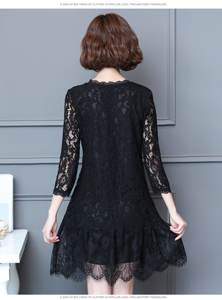 EW20505 Pretty Lace Dress Black