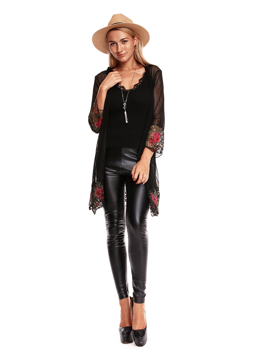 EW20513 Lovely Lace Cardigan Black