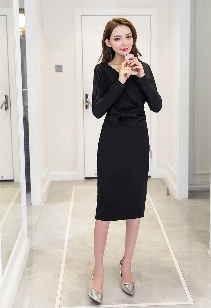 GW2080 Trendy Dress Black