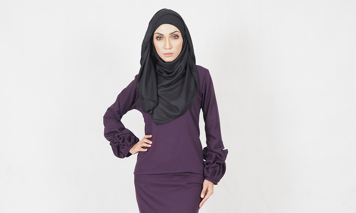 SW4799 Fashion Blouse Purple