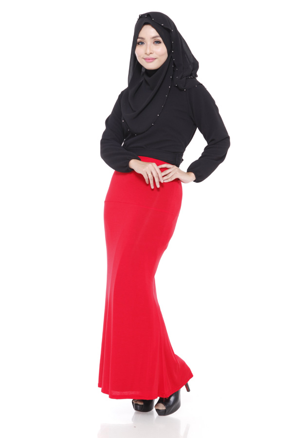 SW4803 Casual Pleated Skirts Red