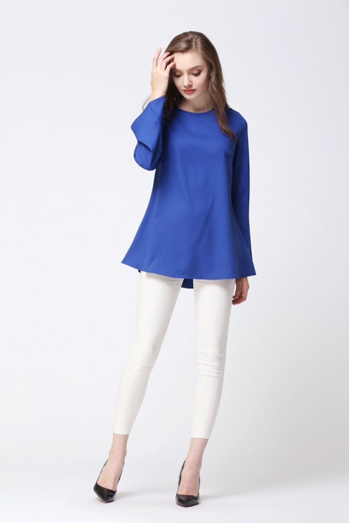 BM70064 Stylish Casual Top Blue