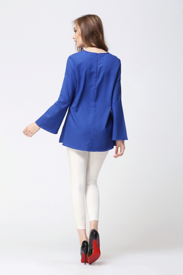 BM70064 Stylish Casual Top Blue