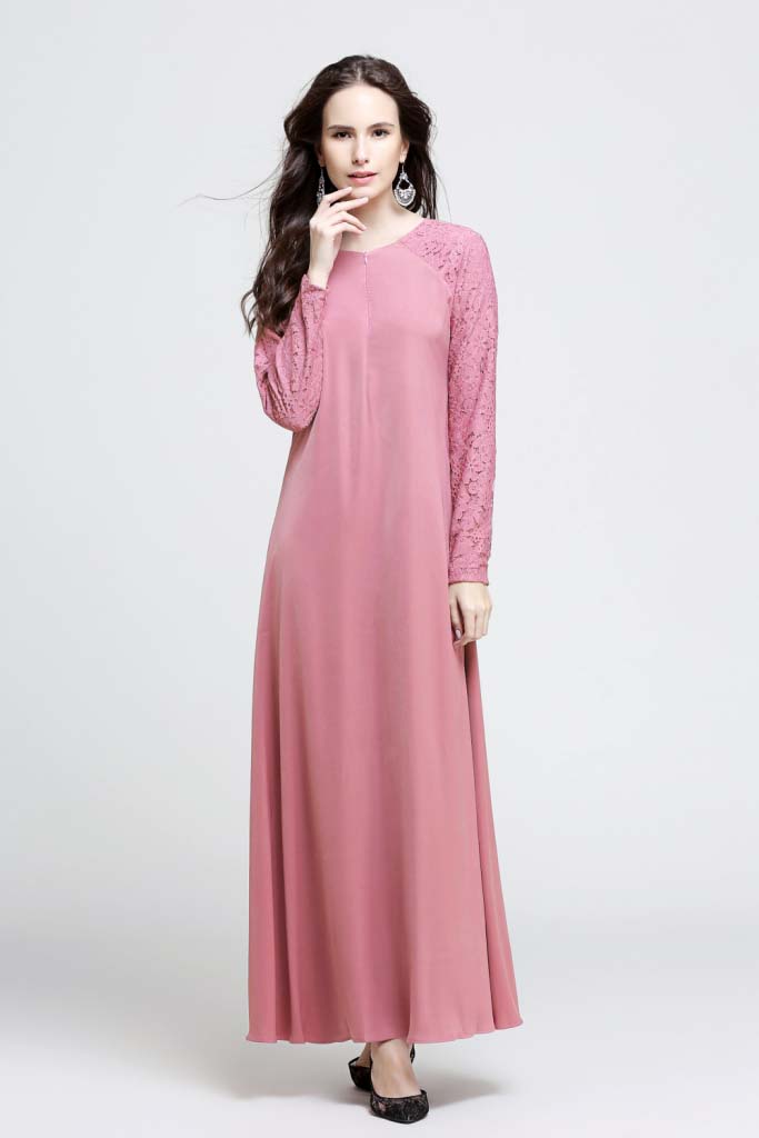 BM70067 Fashion Breastfeed Jubah Pink