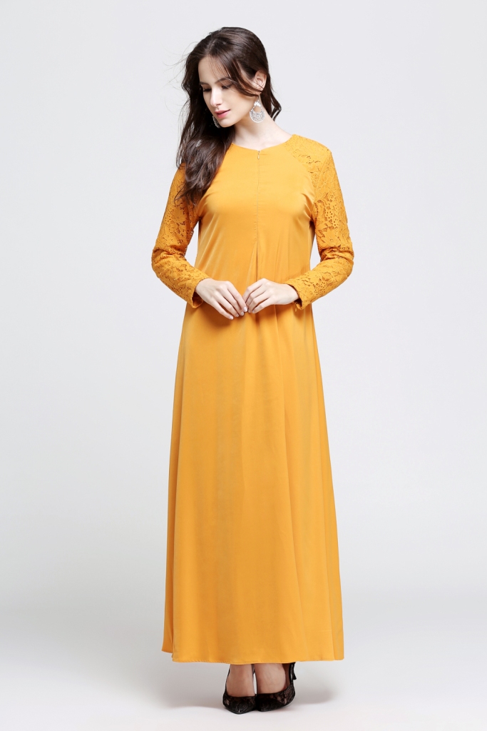 BM70067 Fashion Breastfeed Jubah Yellow