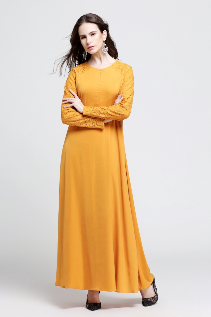 BM70067 Fashion Breastfeed Jubah Yellow