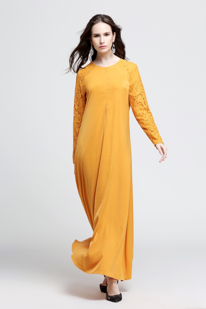 BM70067 Fashion Breastfeed Jubah Yellow