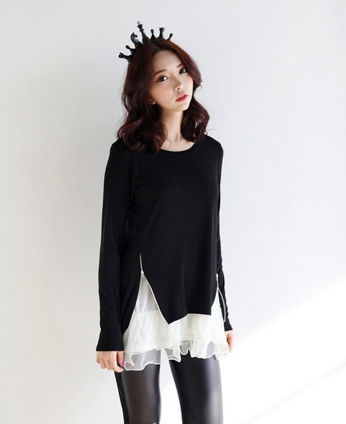 BM70068 Korea Fashion Top Black