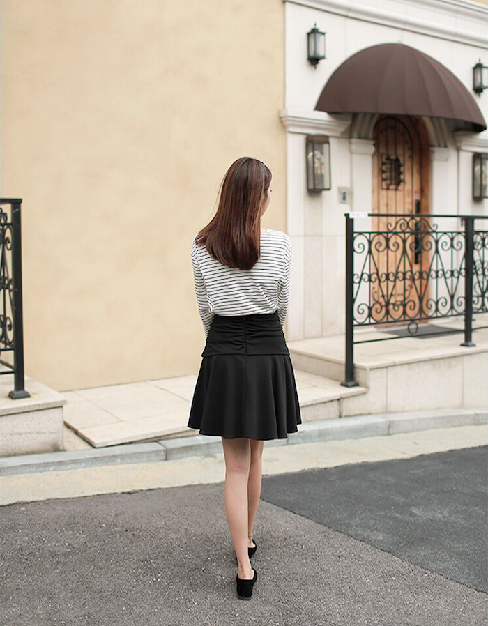BM70071 Korea Fashion Ribbon Top White