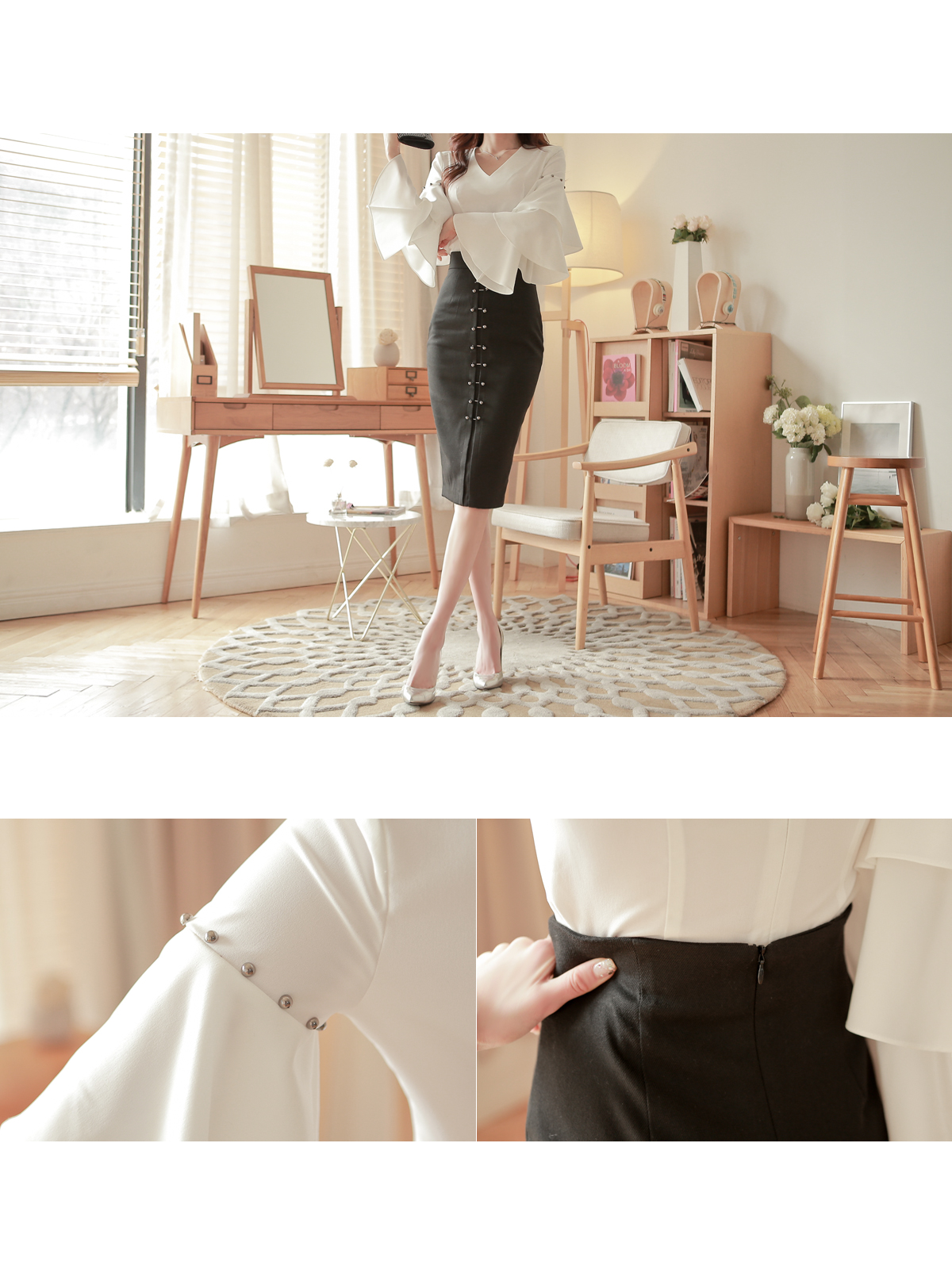 BM70082 Elegant Top White