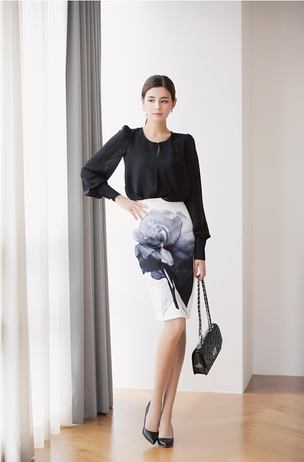 BM70089 Elegant Top and Skirt Set As Picture