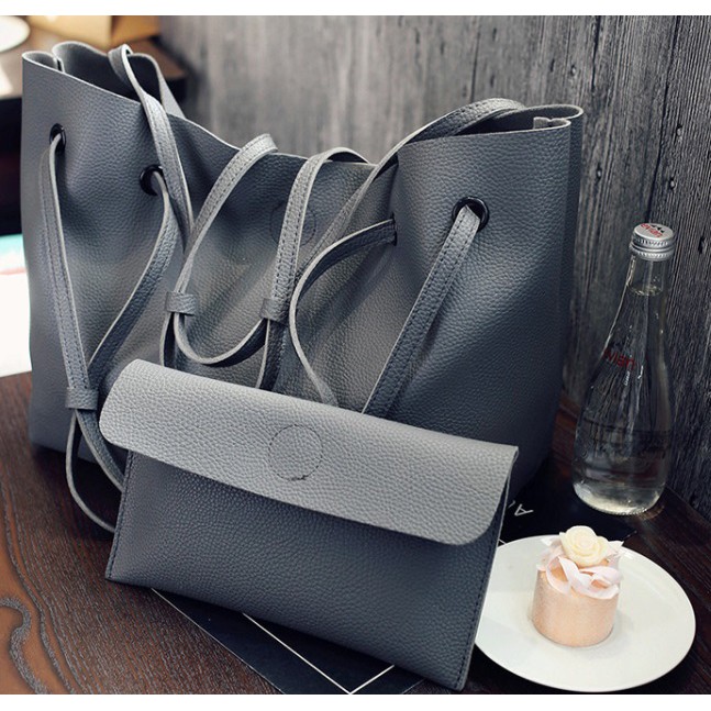 RD90002 Beauty 2 In 1 Handbag  Dark Grey