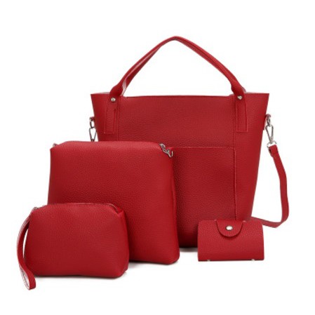 RD90011 Beauty Casual 4 In 1 Bag Red