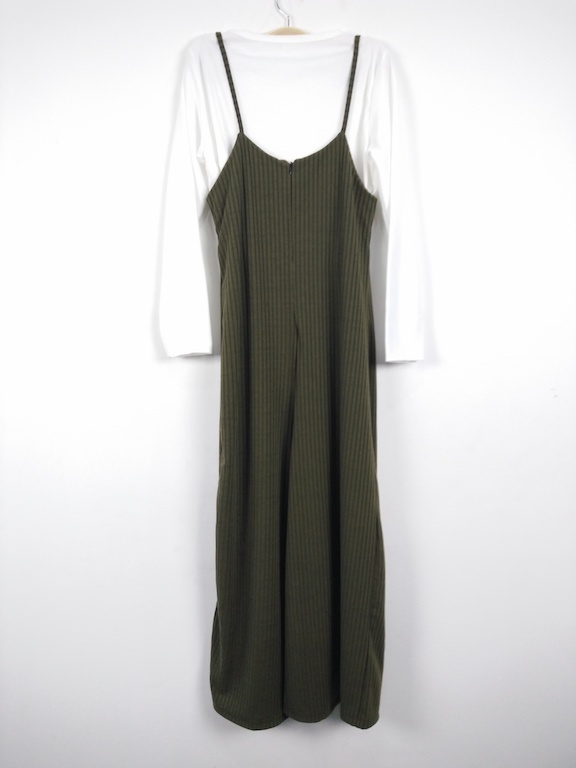 JW5008 Slit Jumpsuit & Top Set Green