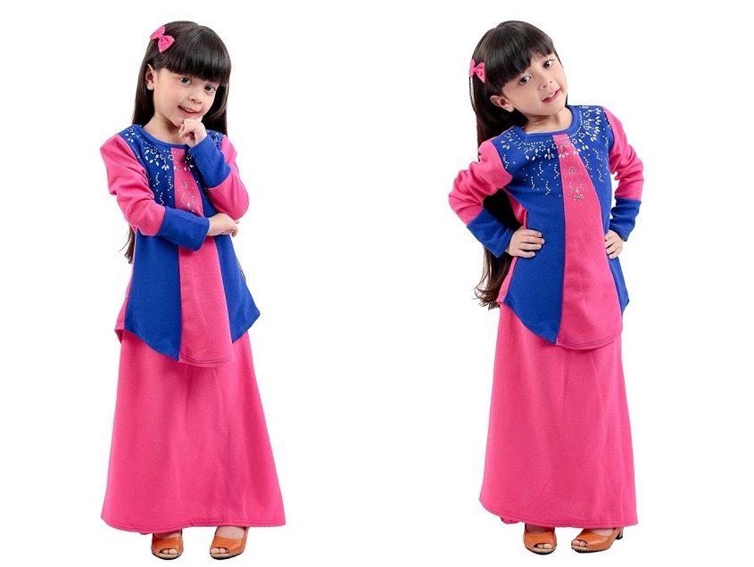 QA-275 Kids Baju Kurung Pink