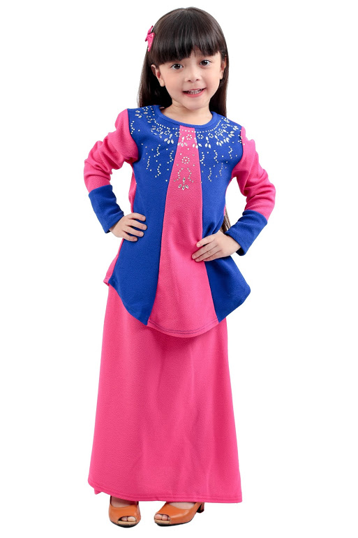 QA-275 Kids Baju Kurung Pink