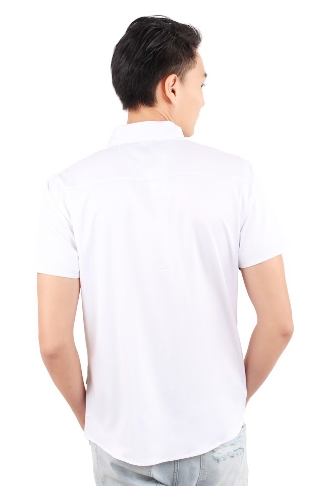 QA-283 Printed Fashion Men Shirt White