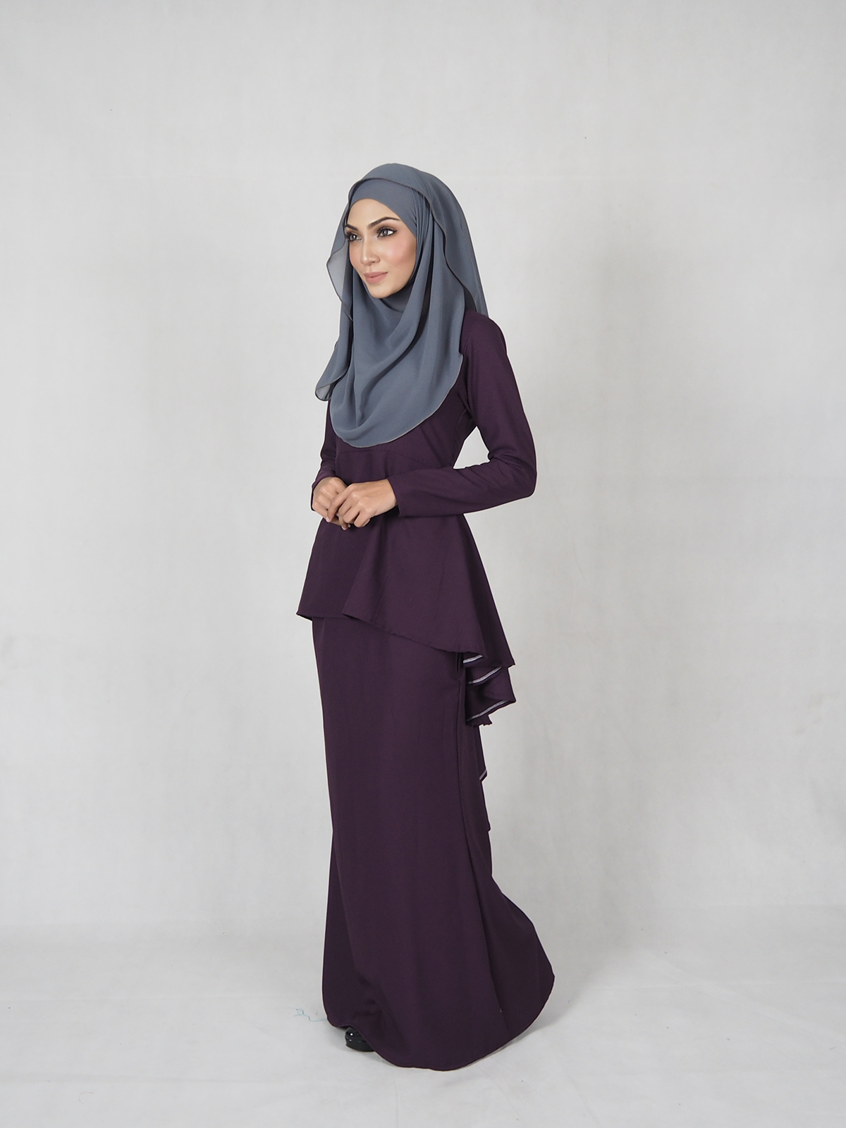 SW4719 Baju Kurung (Plus Size Maternity) Purple