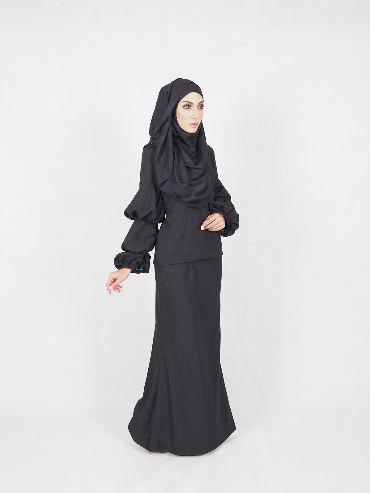 SW4722 Baju Kurung (Plus Size Breastfeed) Black