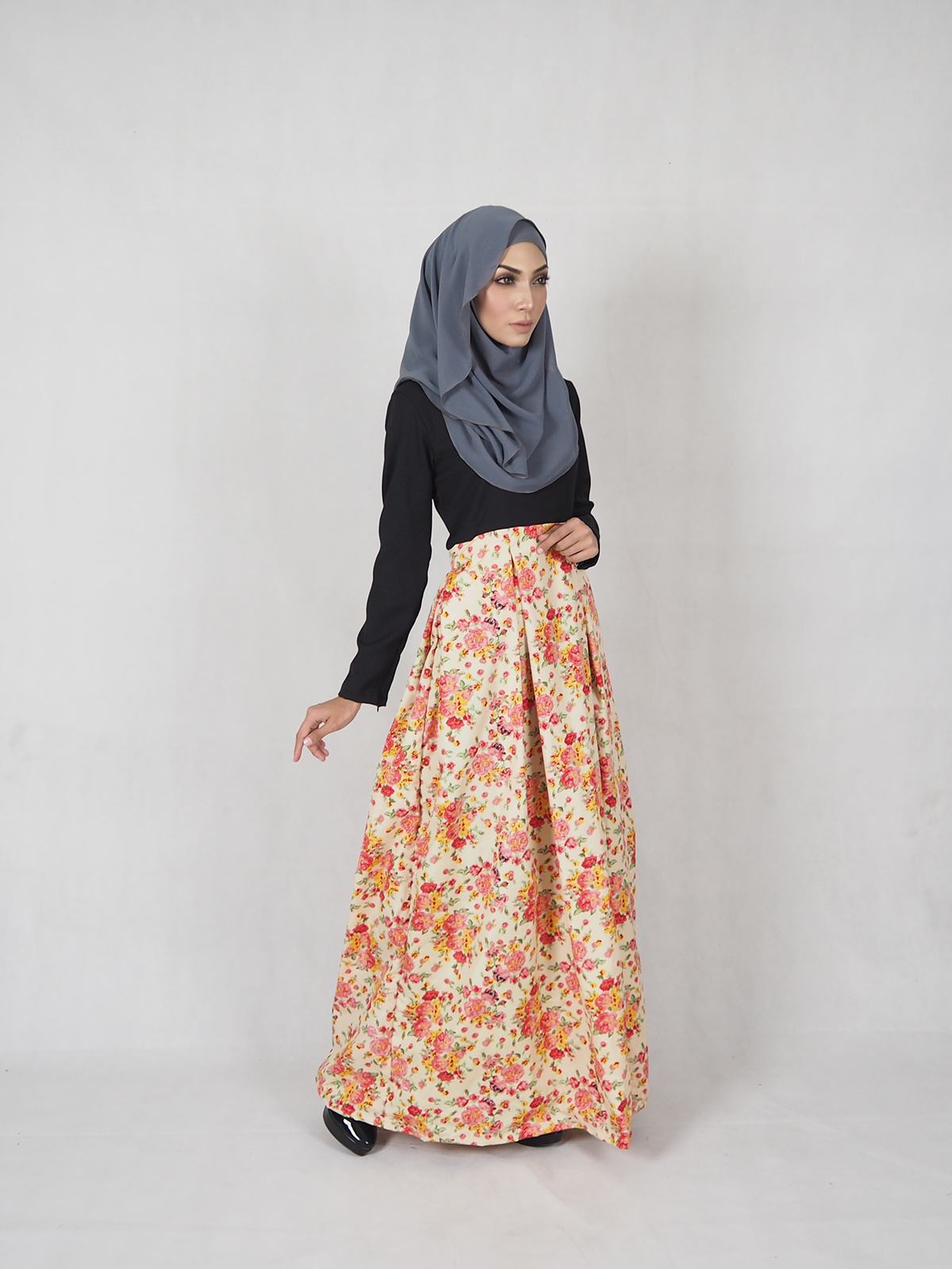 SW4733 Jubah (Plus Size Breastfeed) Black
