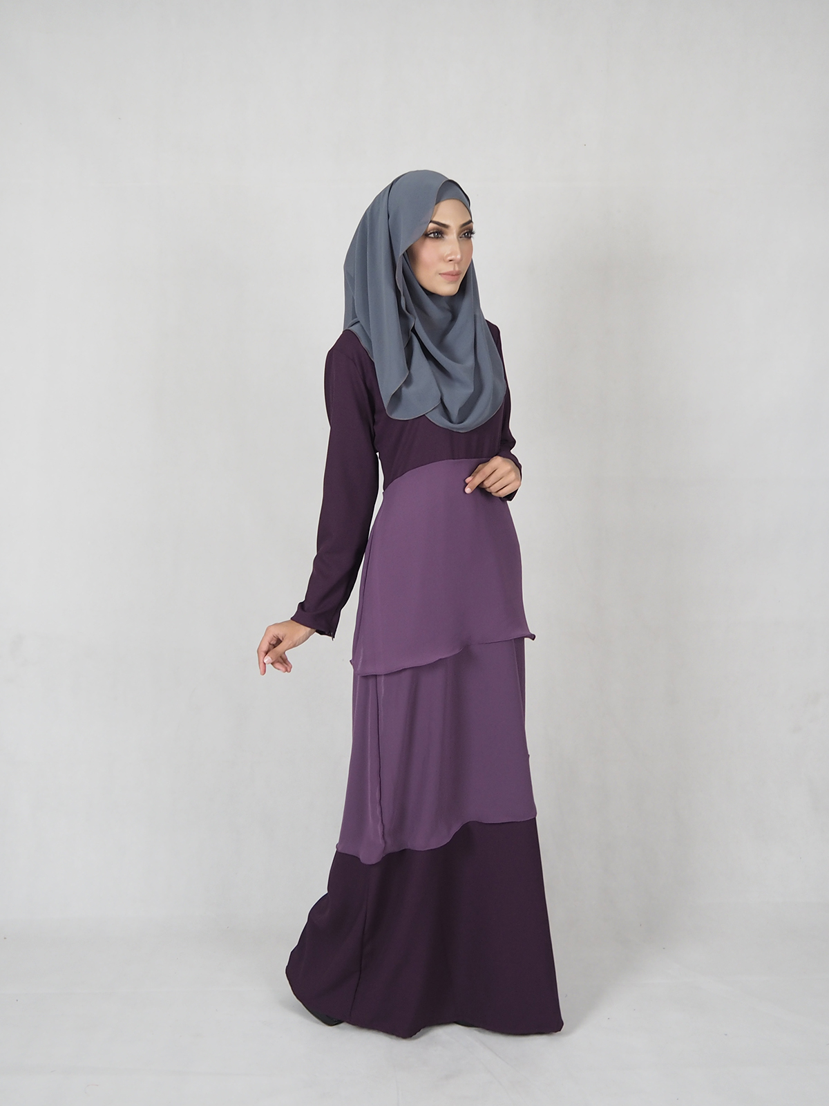 SW4738 Jubah (Maternity) Purple