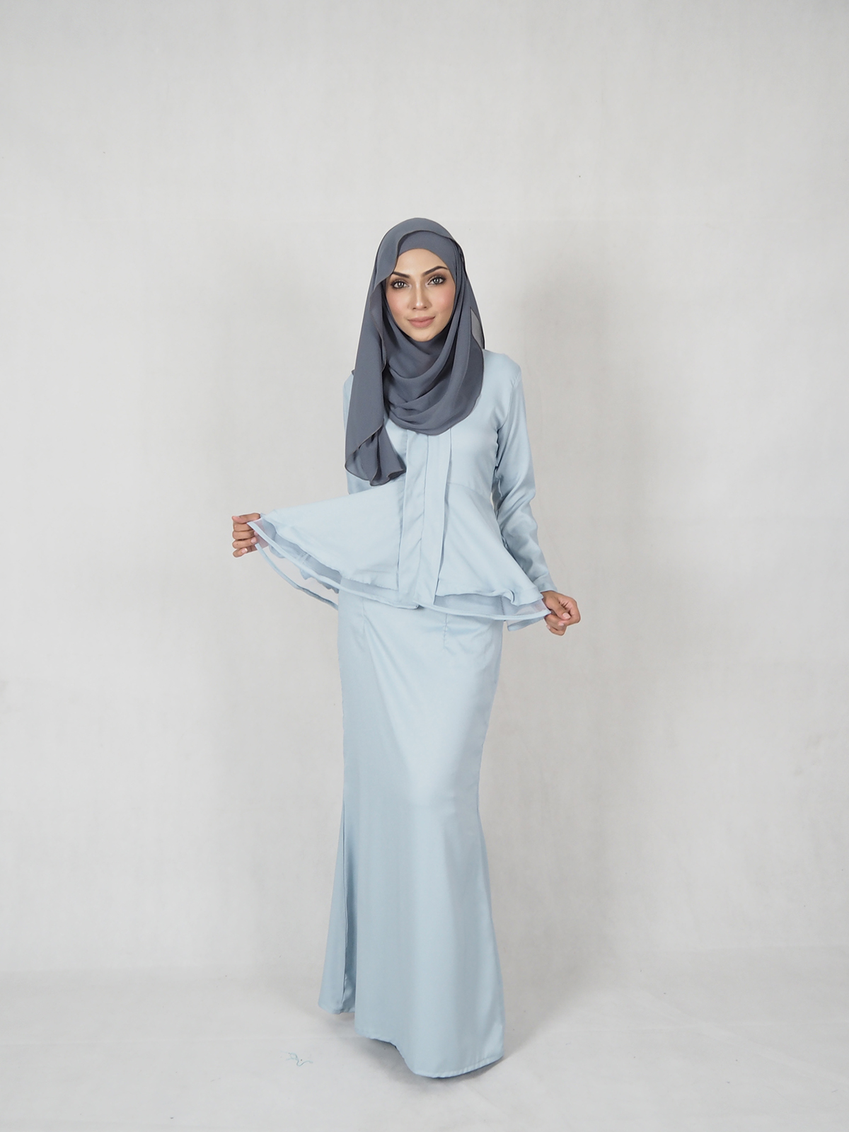 SW4741 Kebaya (Plus Size Maternity) Light Blue