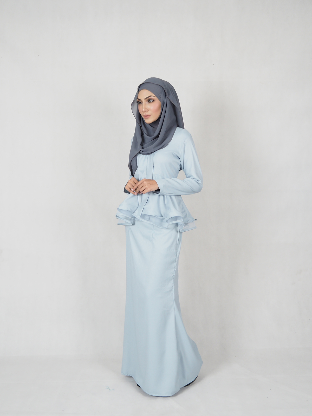 SW4741 Kebaya (Plus Size Maternity) Light Blue