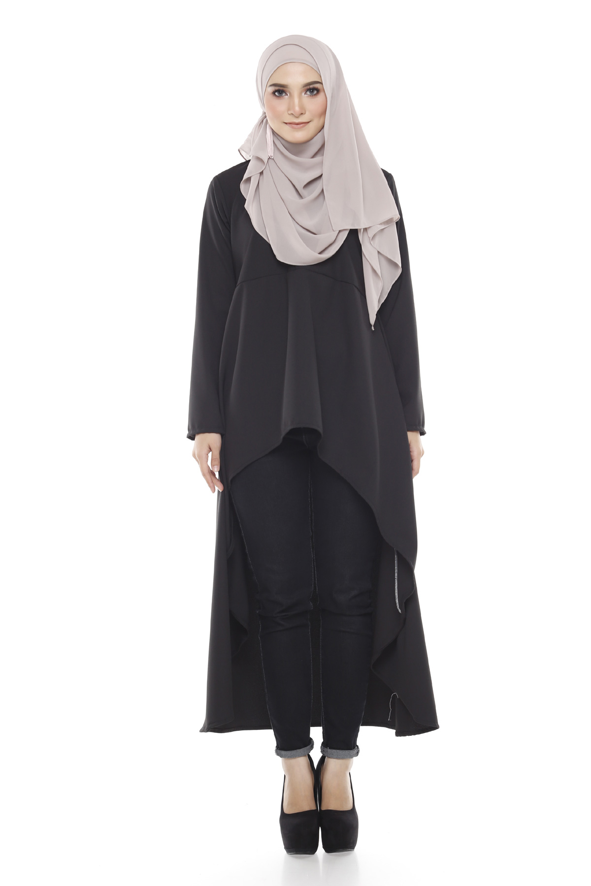 SW4747 Stylish Blouse (Plus Size) Black