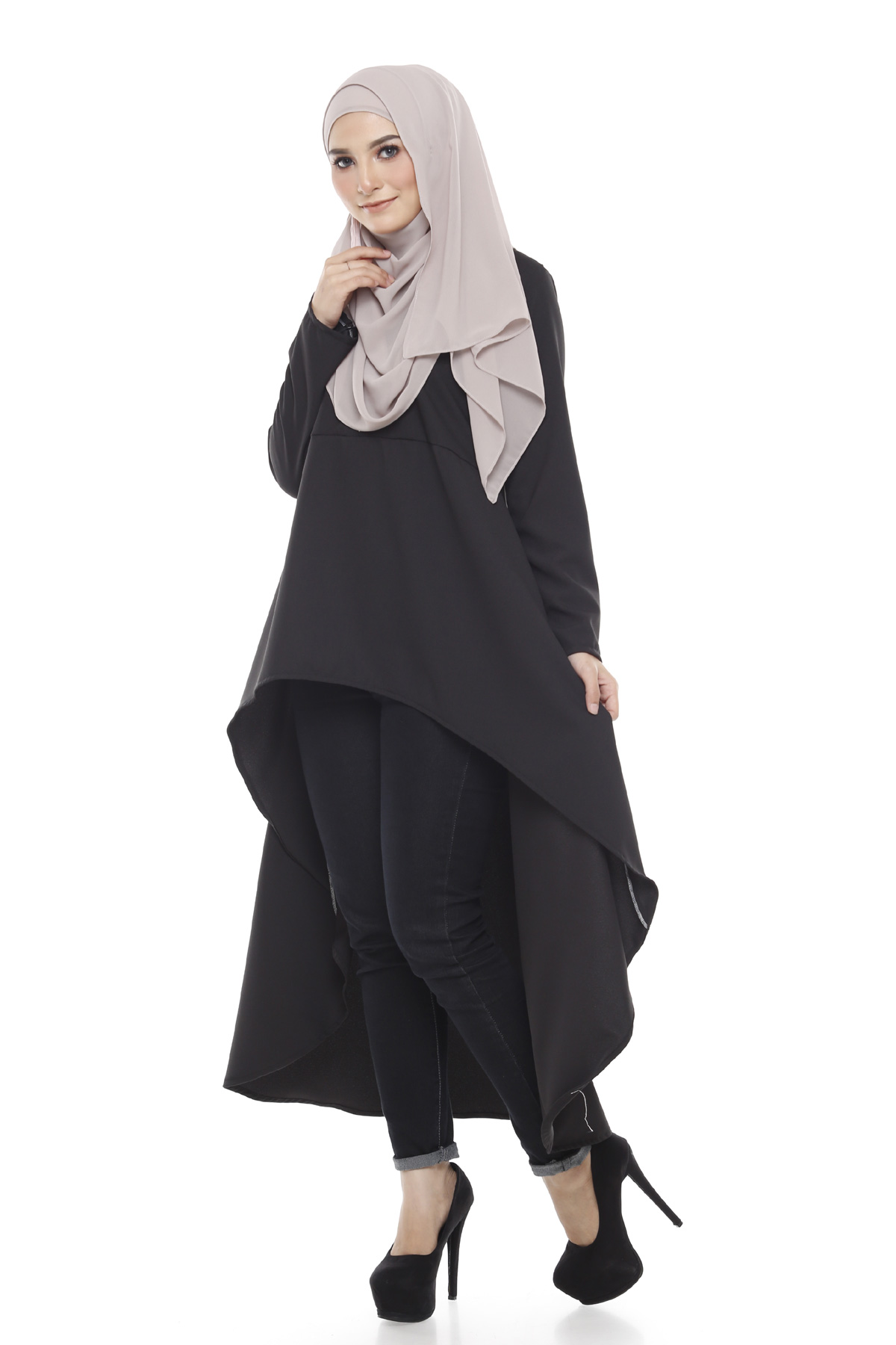 SW4747 Stylish Blouse (Plus Size) Black