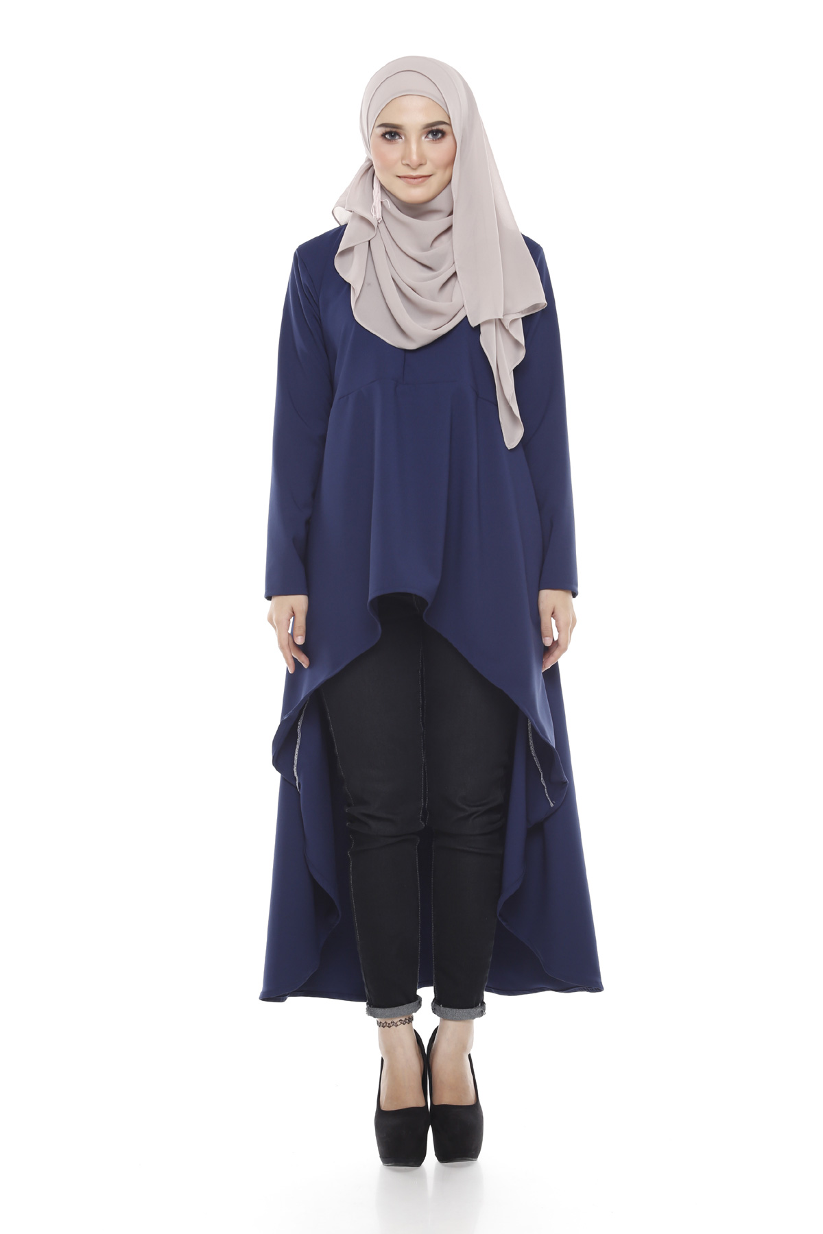 SW4747 Stylish Blouse (Plus Size) Navy