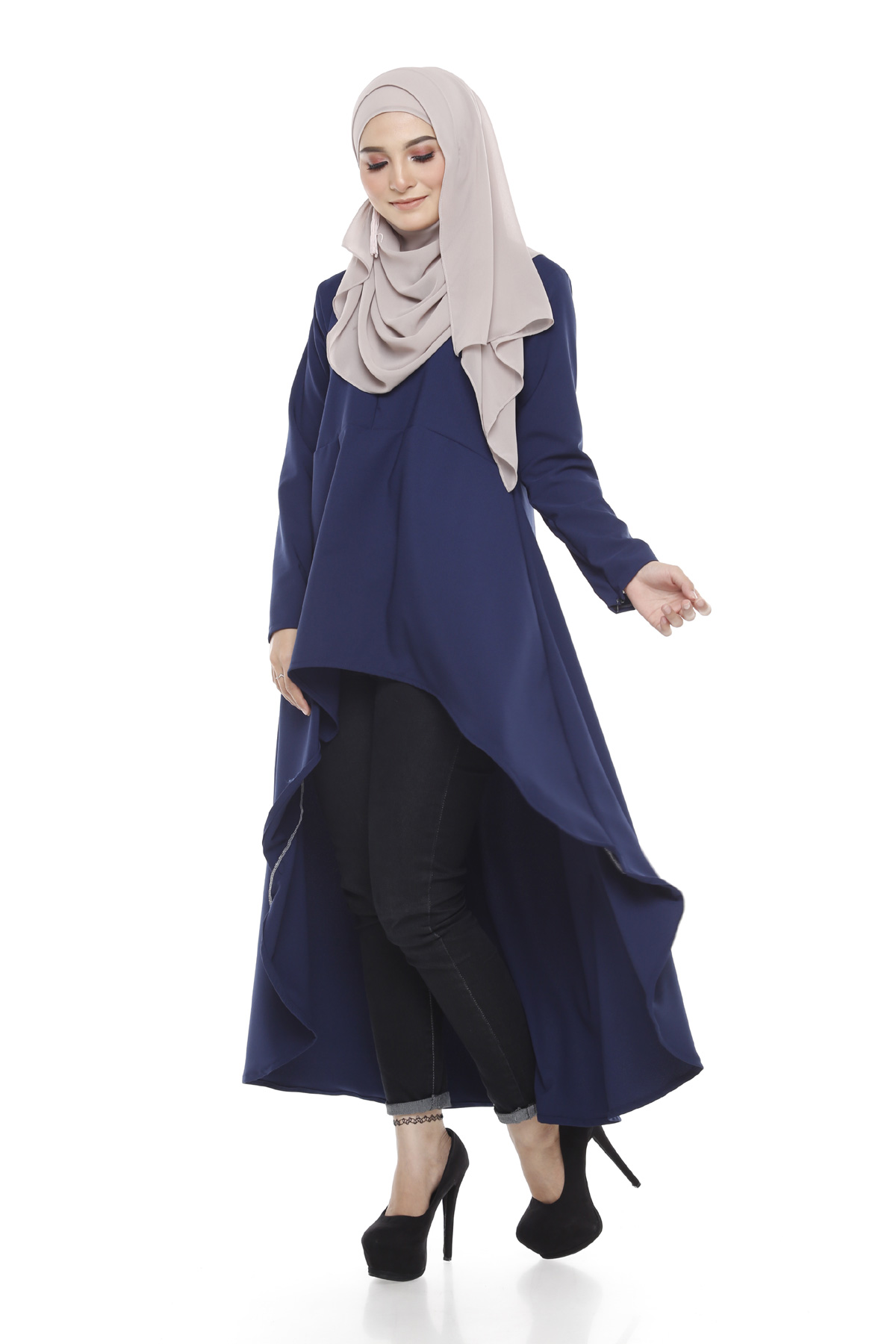 SW4747 Stylish Blouse (Plus Size) Navy