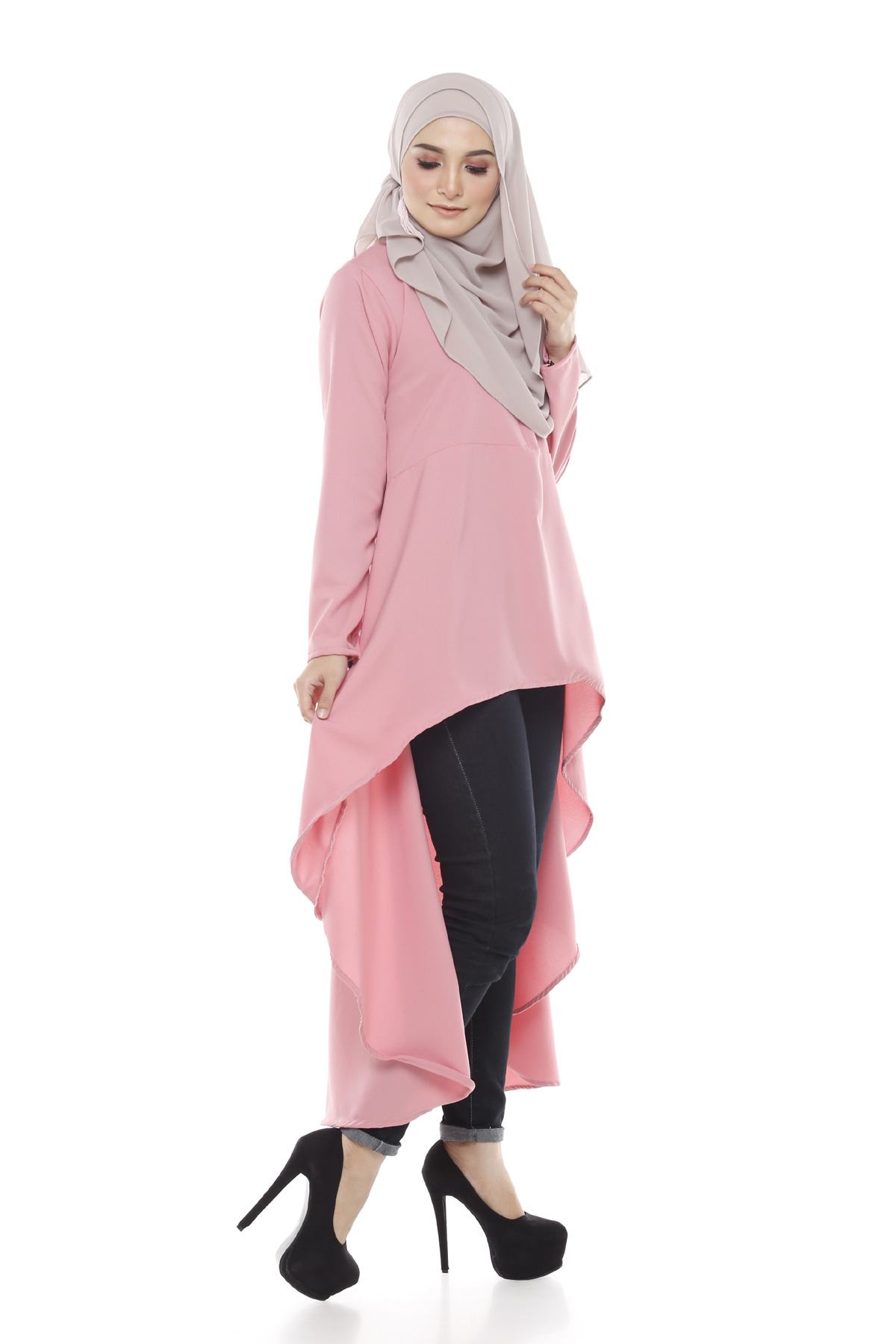 SW4747 Stylish Blouse (Plus Size) Pink