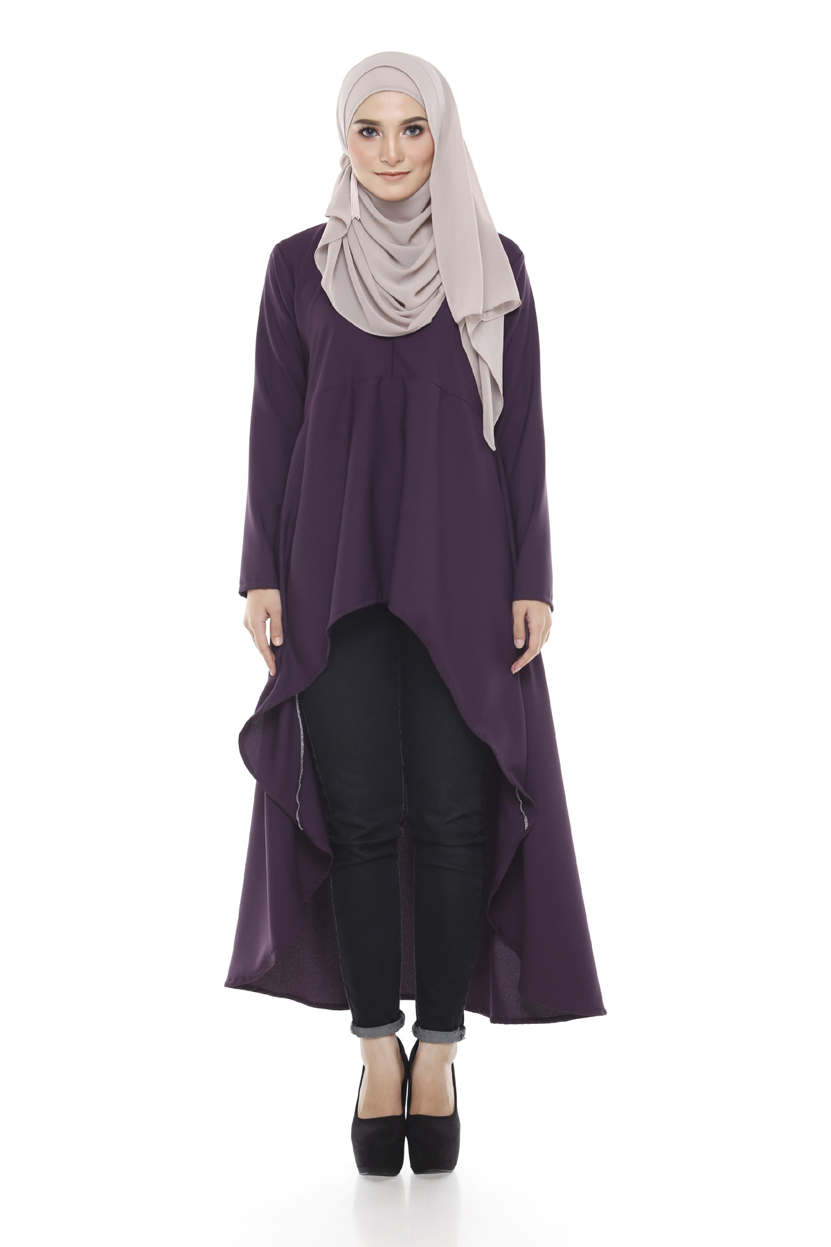 SW4747 Stylish Blouse (Plus Size) Purple