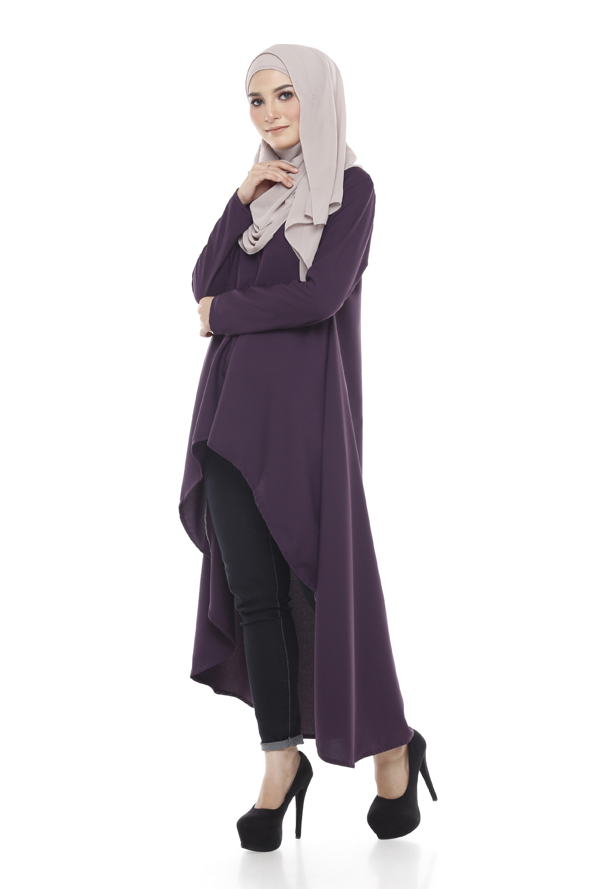 SW4747 Stylish Blouse (Plus Size) Purple