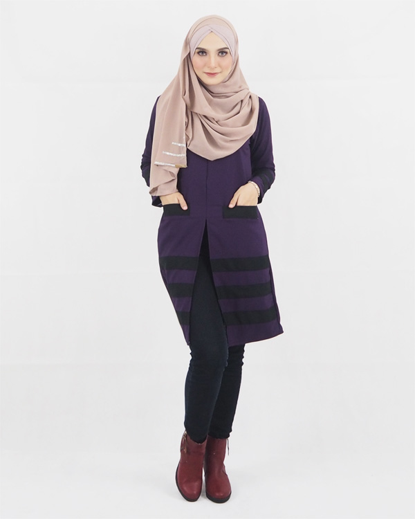 SW4749 Stylish Blouse (Plus Size) Purple