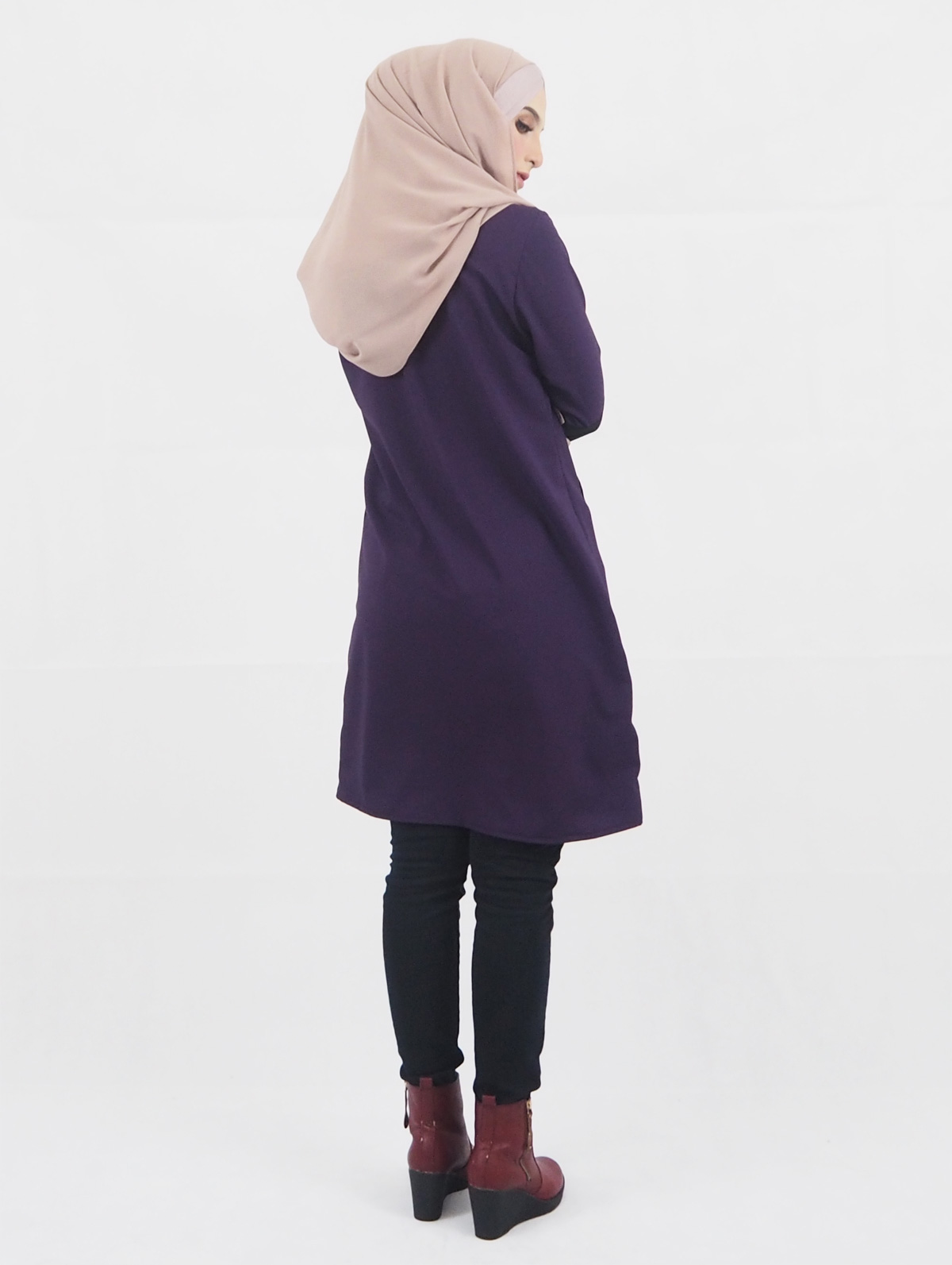 SW4749 Stylish Blouse (Plus Size) Purple
