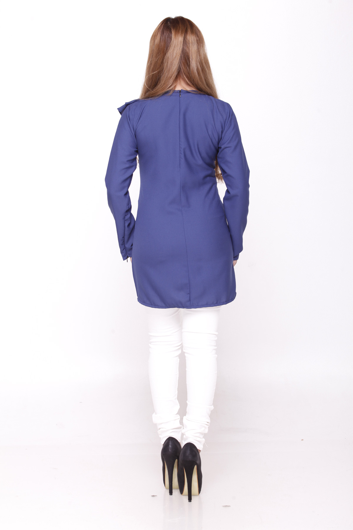 SW4779 Charming Blouse (Plus Size) Navy