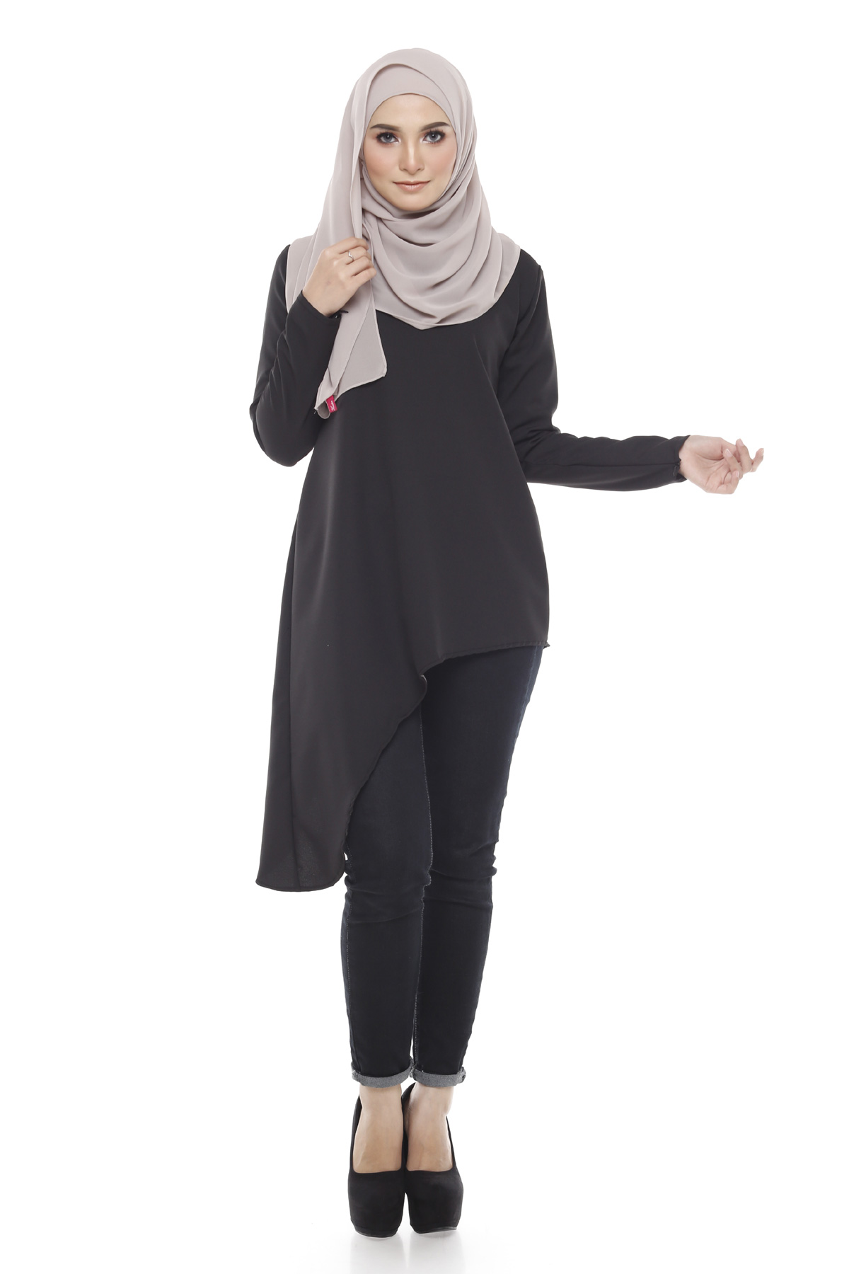 SW4780 Fashion Blouse (Plus Size) Black