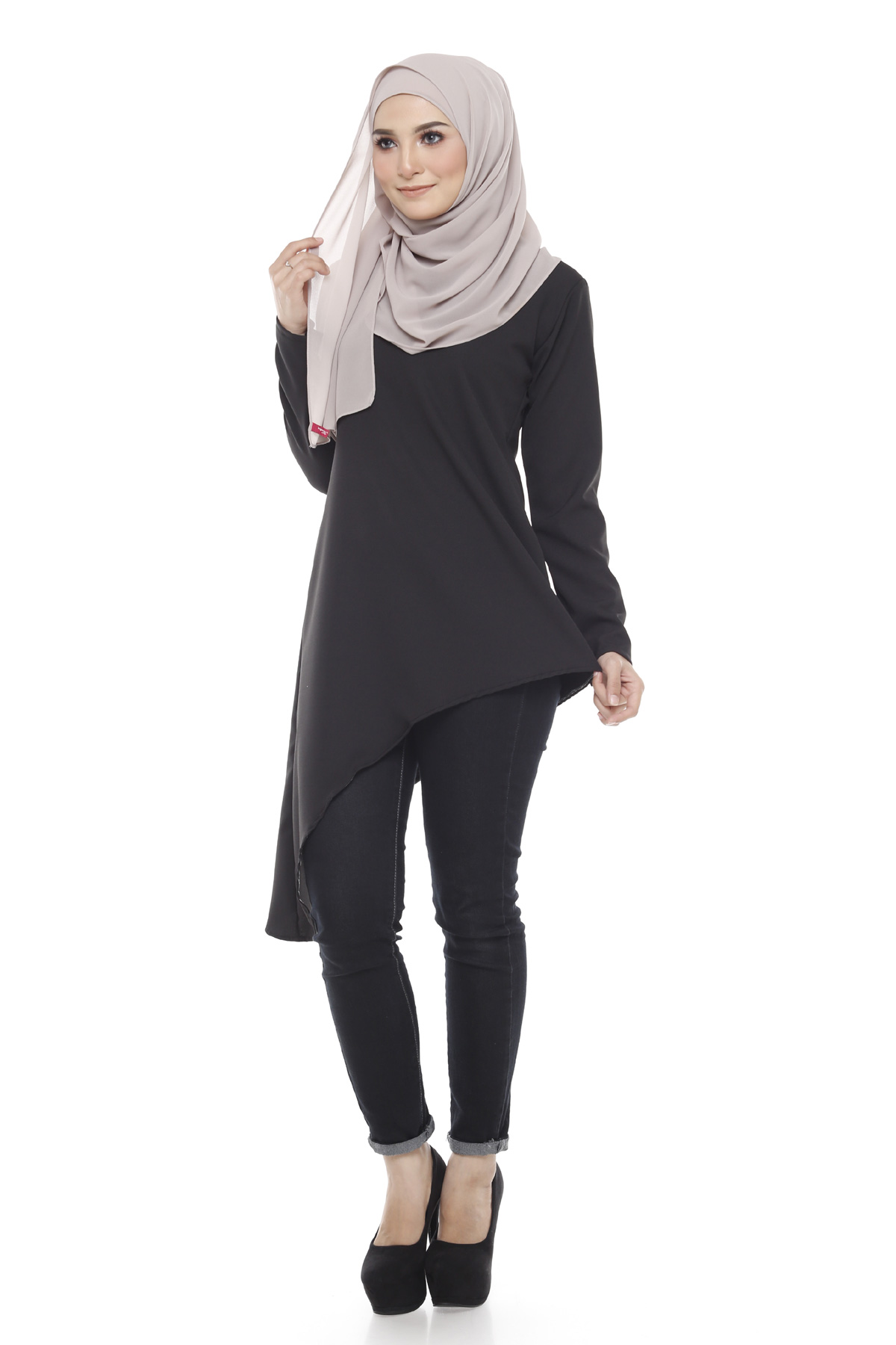 SW4780 Fashion Blouse (Plus Size) Black