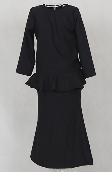 SW4781 Kid's Baju Kurung Black