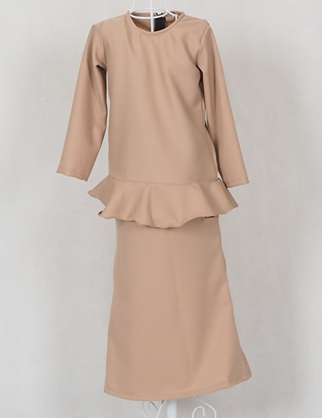 SW4781 Kid's Baju Kurung Dark Brown