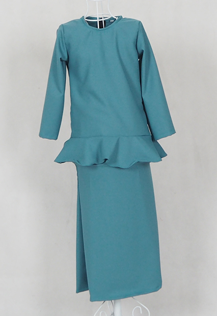 SW4781 Kid's Baju Kurung Dark Green
