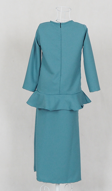 SW4781 Kid's Baju Kurung Dark Green