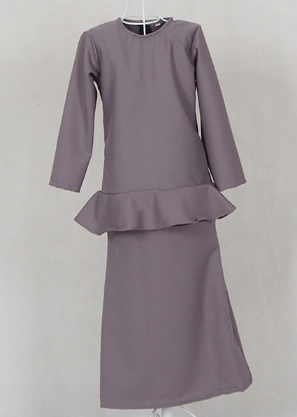 SW4781 Kid's Baju Kurung Grey