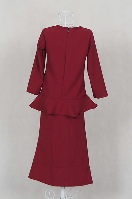 SW4781 Kid's Baju Kurung Maroon
