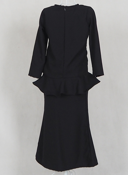 SW4782 Kid's Baju Kurung Black